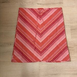 Y2K Surf Crush Abercrombie & Fitch Pink Red White Chevron Pattern Skirt